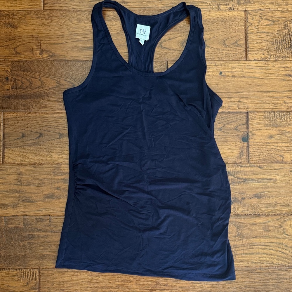 GAP maternity Women's Dark Blue Racerback Tank Top